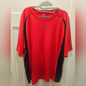 Pro Player 2XL Louisville Cardinals Red Black Performance Shirt NCAA Athletic